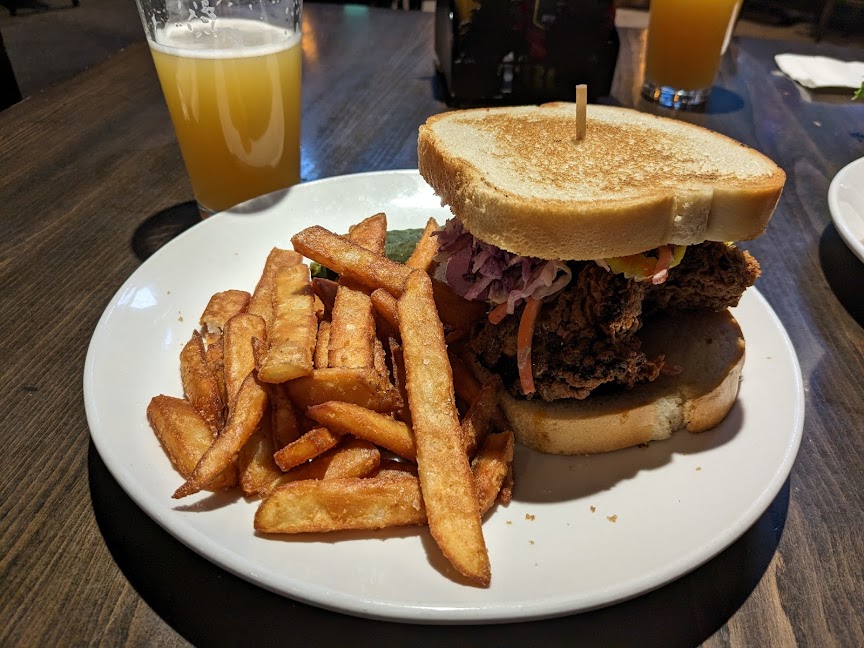 Beargrass Bistro signature dishes Bistro Burger, Ahi Tuna Tower, Steak Frites, Fish Tacos
